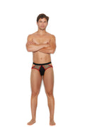 Mens Fishnet And Lycra Jock Strap With Red Trim