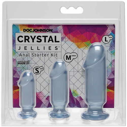Crystal Jellies Anal Starter Kit - Grey - Anal Toys - Doc Johnson
