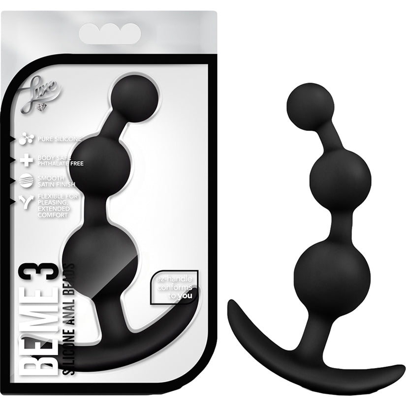 Luxe Be Me 3 Anal Plug - Anal Toys - Blush Novelties - Black - BN10685
