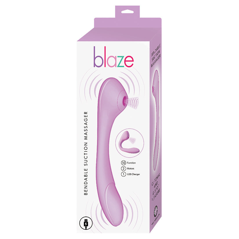 Blaze Bendable Suction Massager - Lavender - Vibrators - Lifestyle Distributions