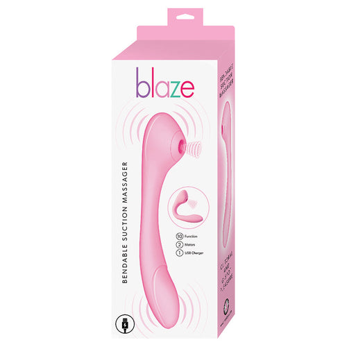 Blaze Bendable Suction Massager - Pink - Vibrators - Lifestyle Distributions