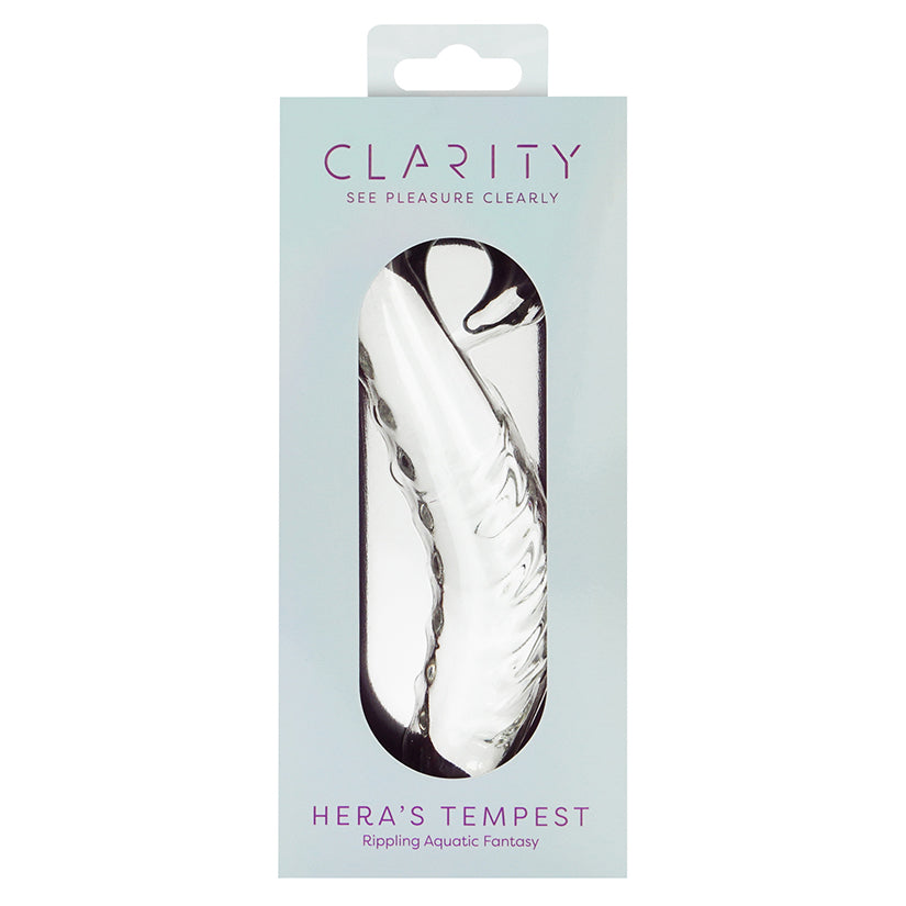 Clarity Hera's Tempest glass dildo - product view