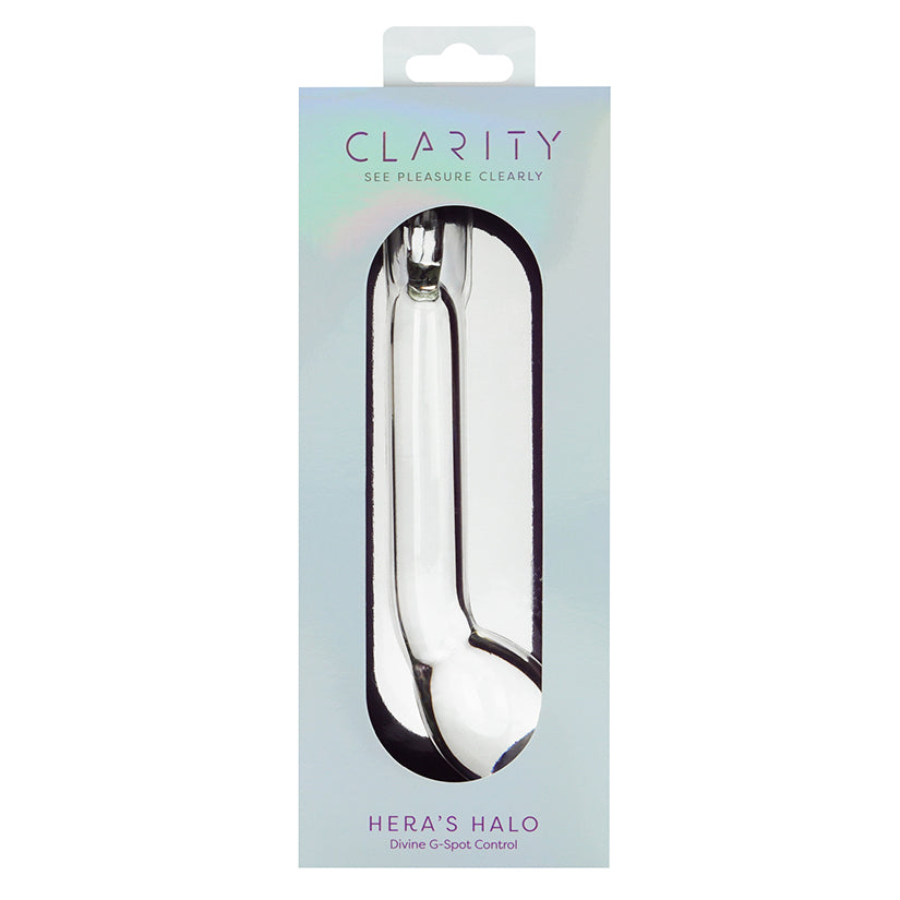 Clarity Hera's Halo glass dildo - product view
