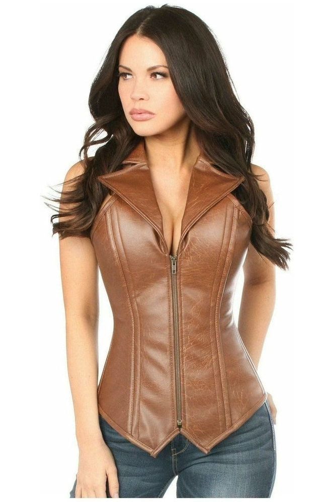 Faux_Leather_Collared_Steel_Boned_Corse-Tan
