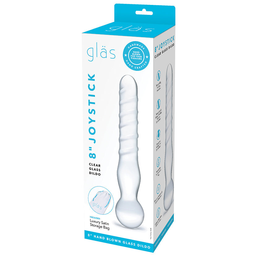 Glas Joystick Glass Dildo – Clear, 8 in.