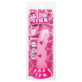 Glow Stick Heart glow-in-the-dark silicone dildo - front view