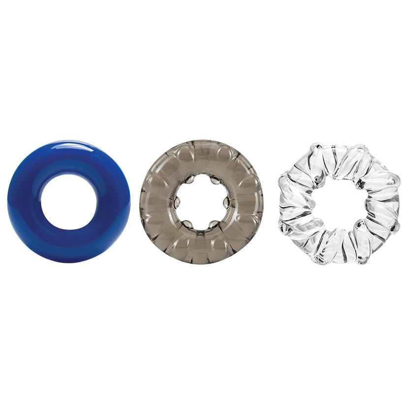Stay Hard Triple Stretch 3 Pack Cock Rings - Lady Sif’s Den