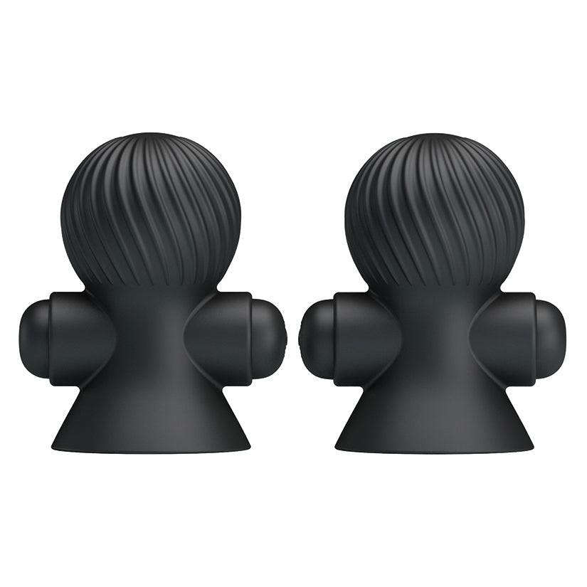 Pretty Love Rechargeable Nipple Suckers - Black - Toys Nipple - Lady Sif’s Den