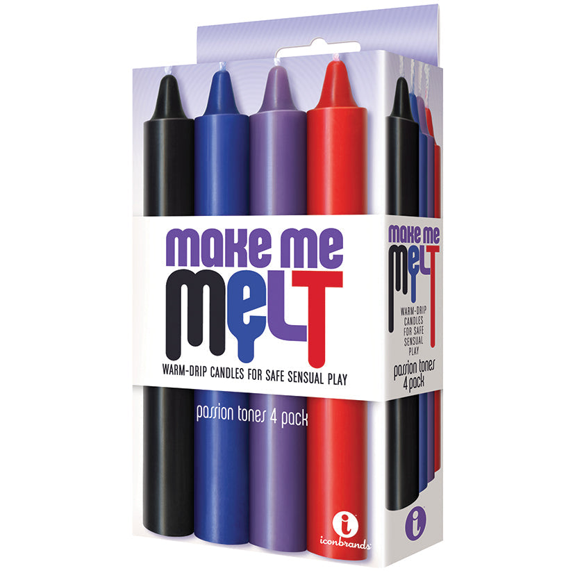 The 9's  Make Me Melt Drip Candles - Passion Tones (4 Pack) - Fetish Accessories - Lady Sif’s Den