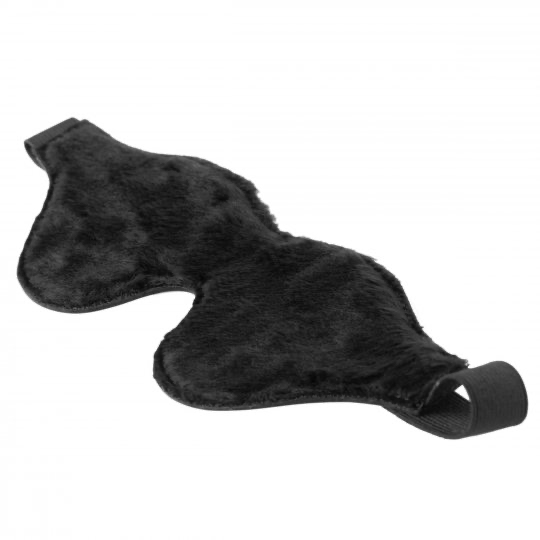 Strict Leather Black Fleece-Lined Blindfold - product view