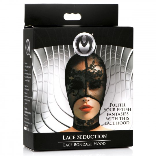 Lace Seduction Bondage Hood - Blindfolds - Sex Toy Distributing