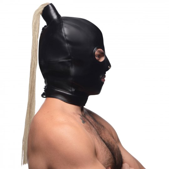 Blonde Ponytail Bondage Hood – product image 5