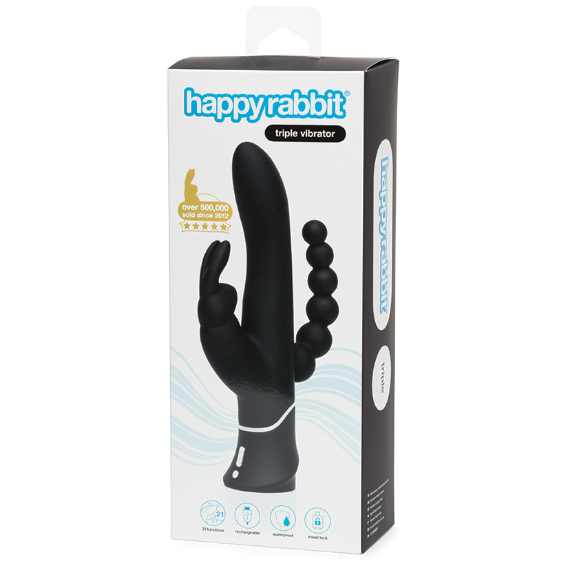 Happy Rabbit Triple Curve - Black - Rabbit Vibrator - Lifestyle