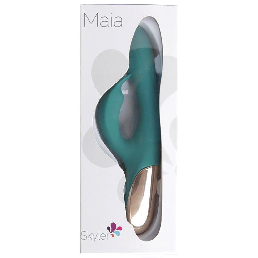 Maia Skyler Rechargeable Bendable Rabbit - Green 8.5 - Rabbit Vibrator - Lifestyle