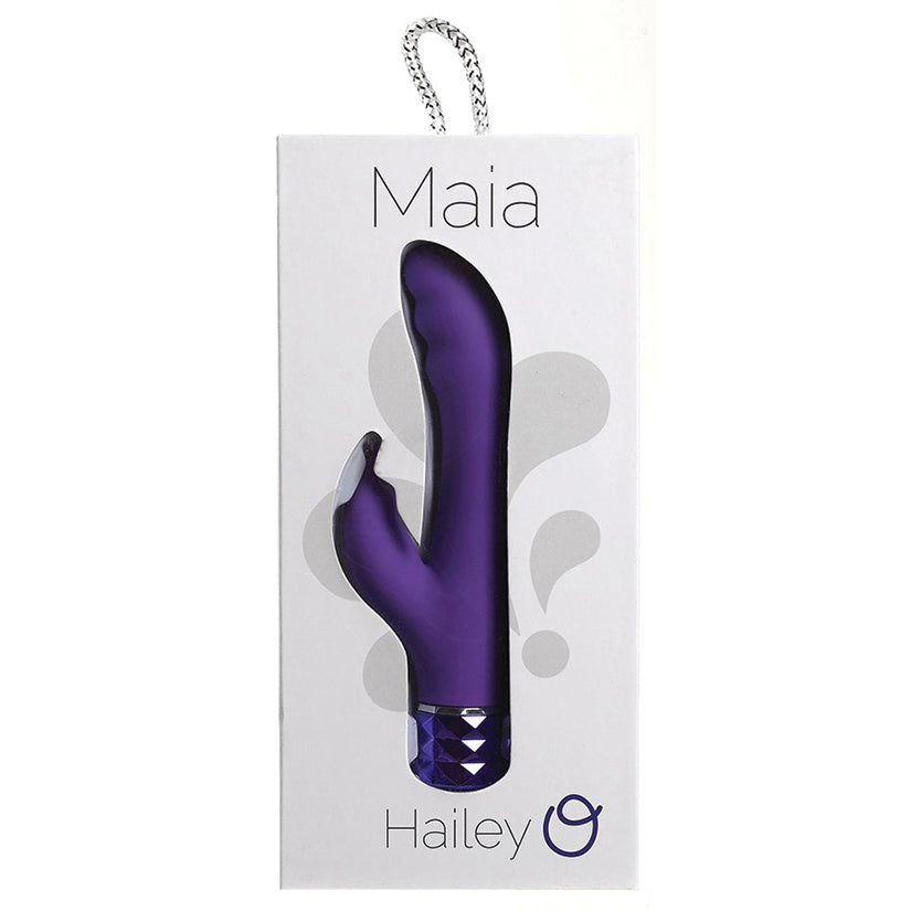 Maia Hailey Crystal Gems Dual Rabbit - Neon Purple 6 - Rabbit Vibrator - Lifestyle