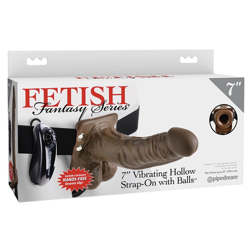 Fetish Fantasy Series Vibrating Hollow Strap – On – Chocolate 7 – product image