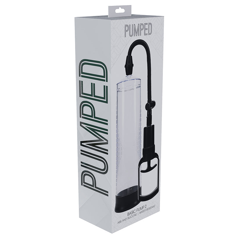Pumped air pump packaging on a white background