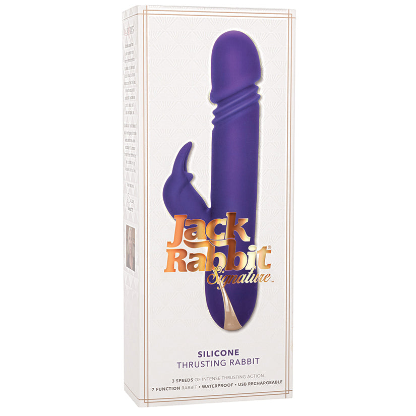 Jack Rabbit Signature Silicone Thrusting Rabbit - Purple 9 - Rabbit Vibrator - Lifestyle