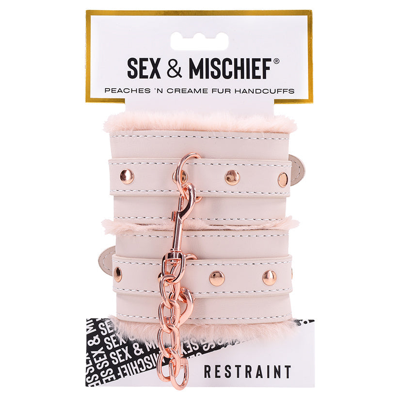S&M Peaches Ôn CreaMe Fur Handcuffs SS09960