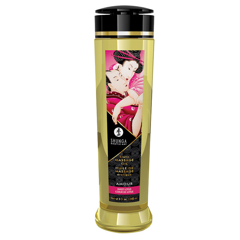 Shunga product with a black and gold cap on a white background
