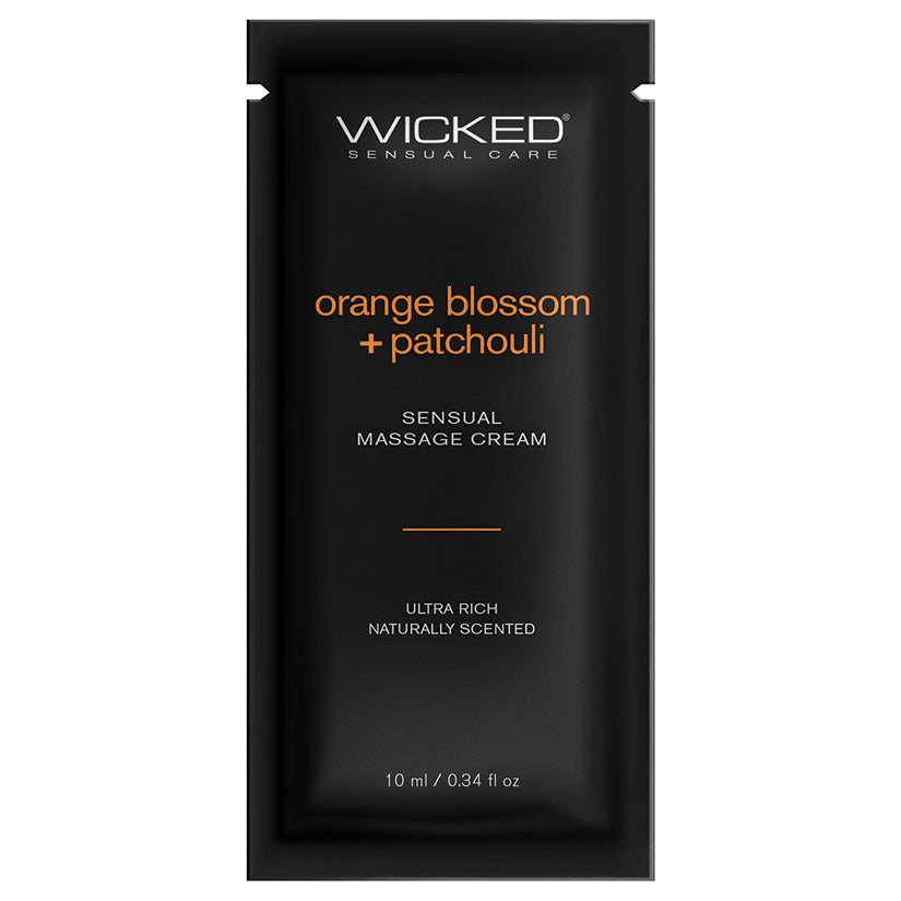 Wicked Sensual Massage Cream - Orange Blossom + Patchouli Scented 10ml - Massage - Lady Sif’s Den