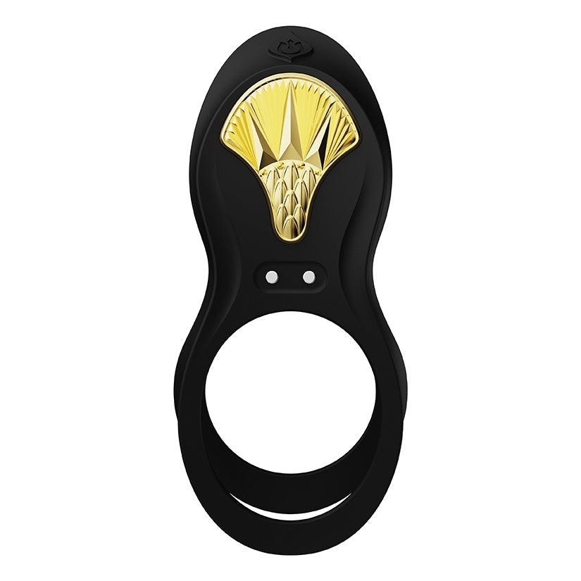 ZALO Bayek Vibrating Couples Ring - Obsidian Black alternate view