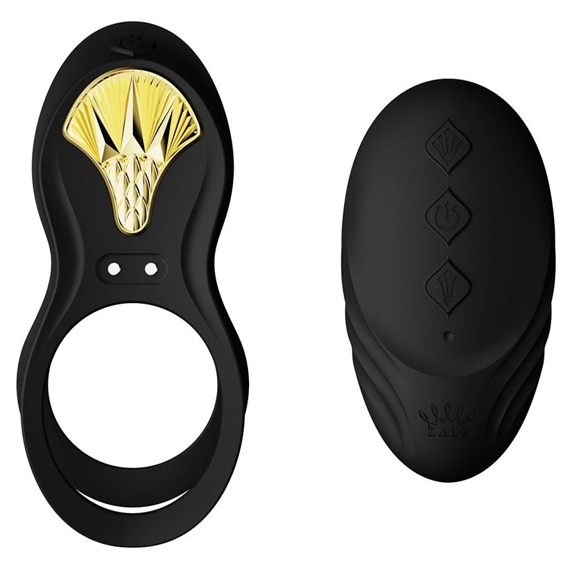 ZALO Bayek Vibrating Couples Ring - Obsidian Black product view