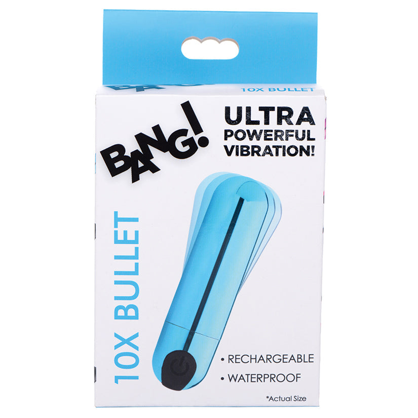 Package of a '10X Bullet' with 'Bang!' branding on a white background
