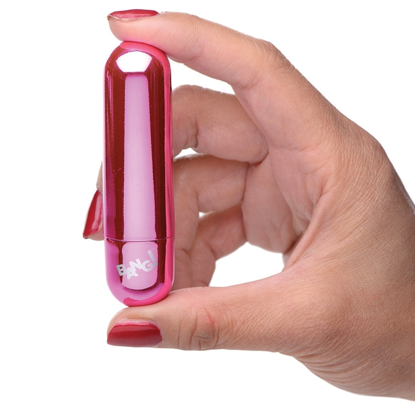 Hand holding a pink and red device with 'Bend' branding on a white background