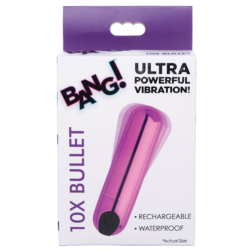 Bang! 10X Rechargeable Metallic Bullet in purple