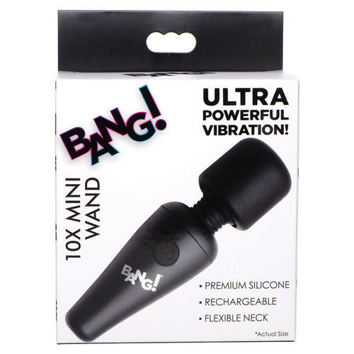 Bang 10X Vibrating Mini Silicone Wand Black