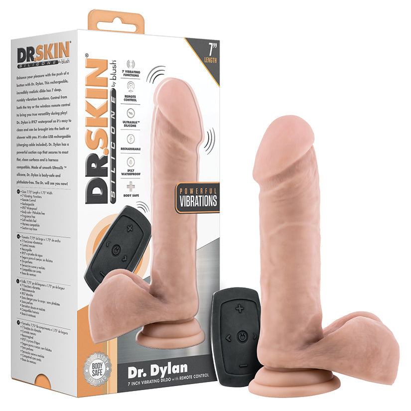 Dr Skin Dr Dylan silicone vibrating suction cup dildo