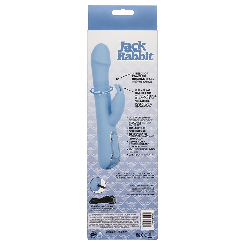 Package of Jack Rabbit product with blue device on a white background