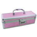 Pink lockable toy storage case