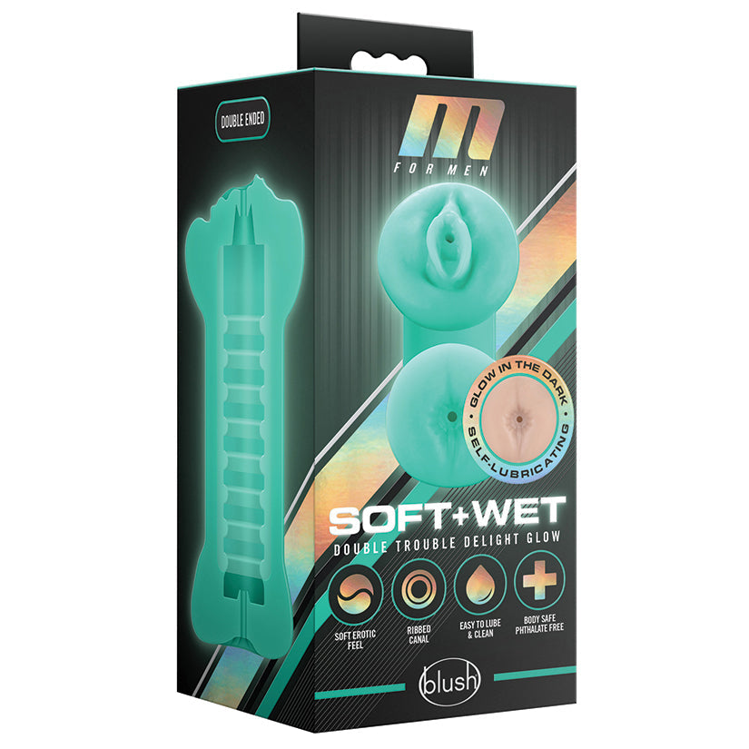 M for Men Double Trouble glow in the dark stroker