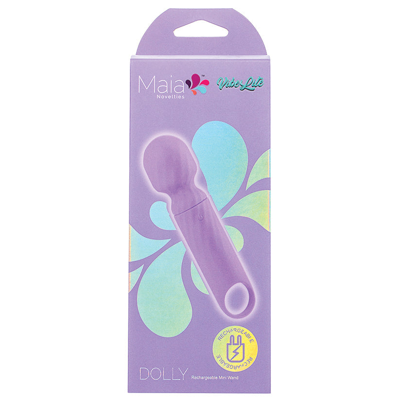 Purple packaging of a product with 'Maia' branding on a white background
