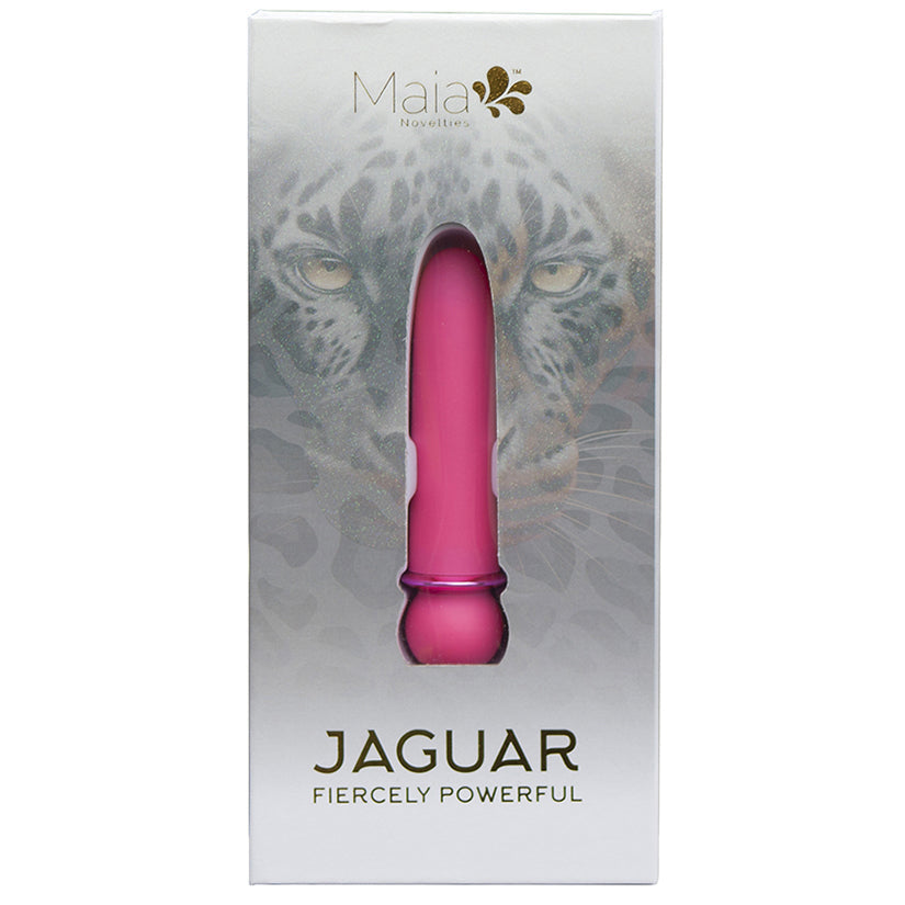 Pink product in a box with a tiger design and 'Maia' branding