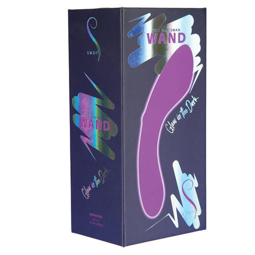 Box for a product named 'Wand' with purple and blue design on a white background