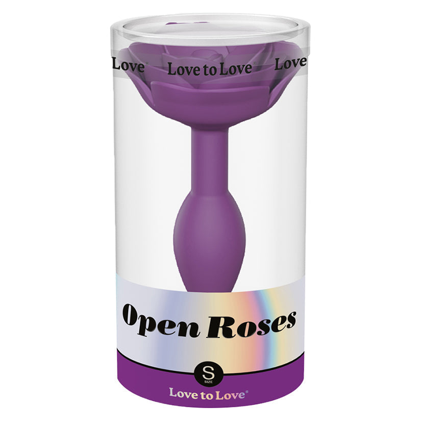 Love To Love Open Roses Purple Rain small silicone plug