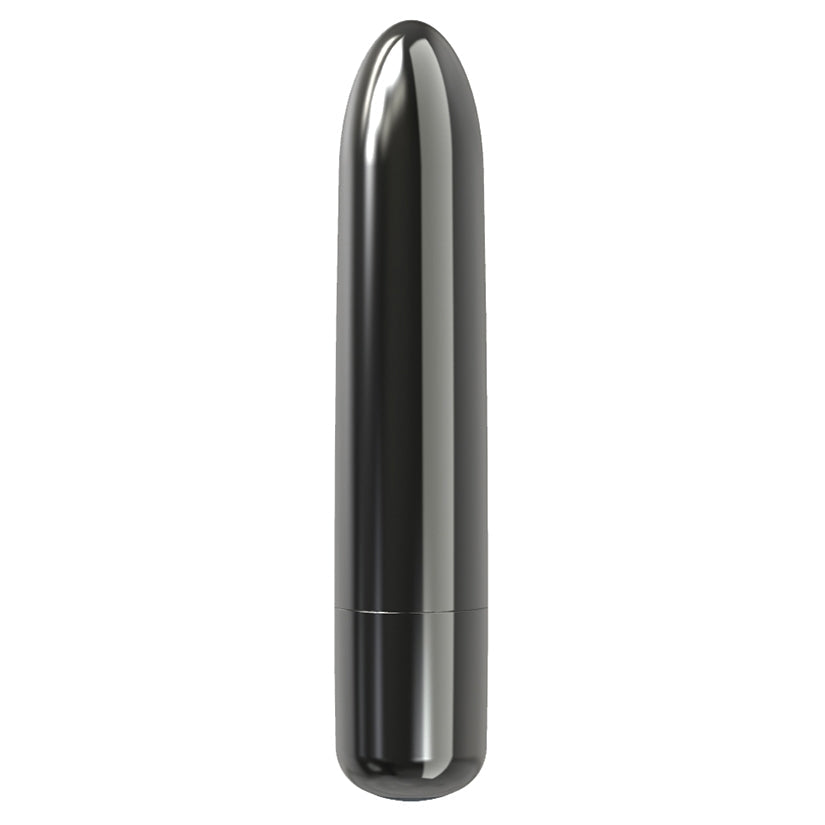 Black cylindrical object on a white background