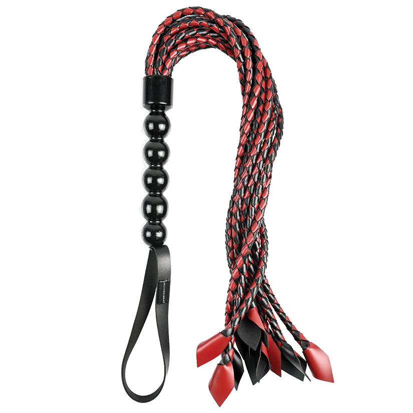 Saffron braided faux leather flogger