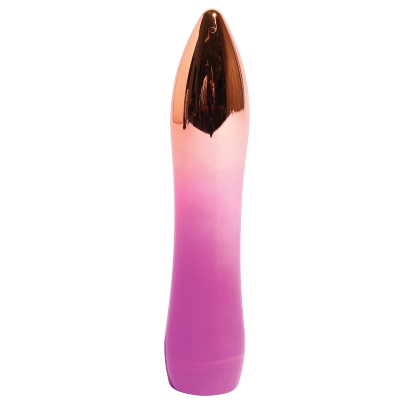 Gradient object from rose gold to pink on a white background