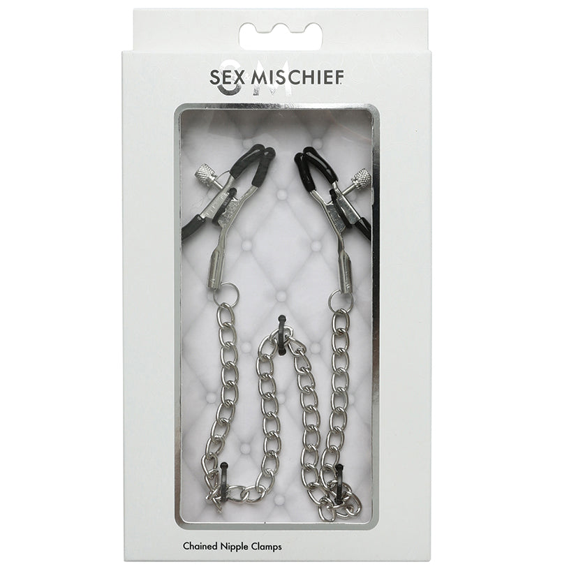 S&M chained adjustable nipple clamps