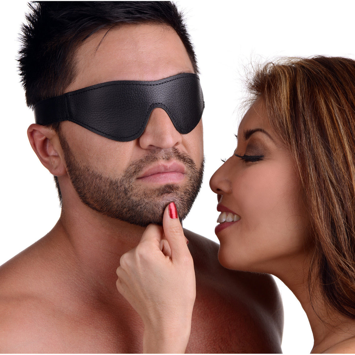 Strict Leather padded Velcro blindfold